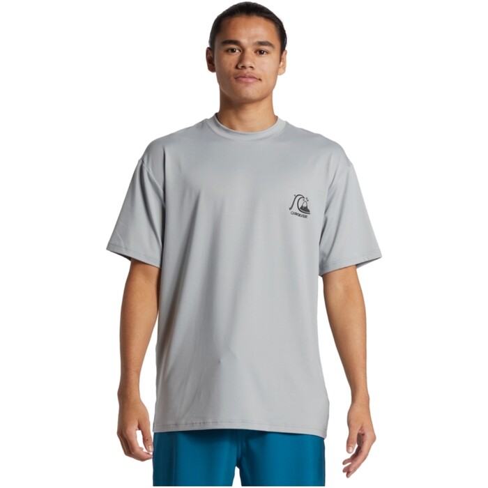 Quiksilver Mnner 2024 DNA Bubble Logo Surf Short Sleeve Tee AQYWR03186 - Quarry